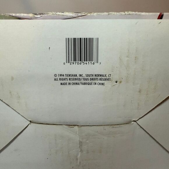 Vintage Tienshan Deck The Halls Christmas Holiday 16 PC Fine China Set of 4 1994 - Picture 6 of 7